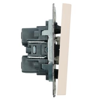 Переключатель 2-кл 10А С/У Кашемир Эмили