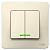 Выключатель 2-кл 10А С/У с индикатором Молочный Blanca