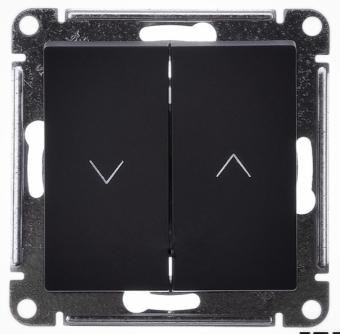 Выключатель 2-кл 10А С/У для жалюзи Базальт AtlasDesign