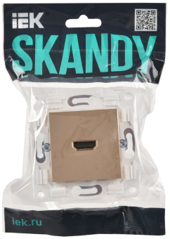 Розетка HDMI С/У Песочный Skandy