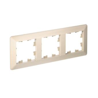 Рамка 3-я, Бежевый/дымчатый белый AtlasDesign Air Systeme Electric