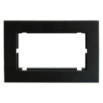 Рамка  2-я без перемычки металл Черный Катрин