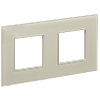 Рамка 2-я Стекло Бежевый Skandy