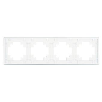 Рамка 4-я стекло Белый Катрин