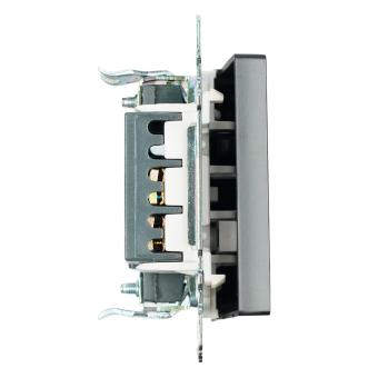 Переключатель 1-кл 10А С/У Черный Катрин