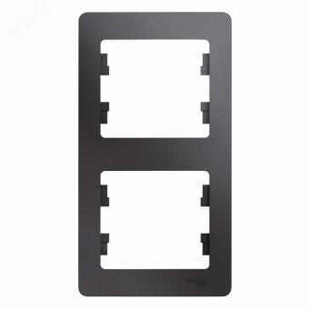 Рамка 2-я вертикальная Графит Glossa