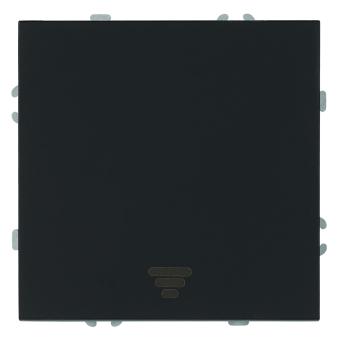 Выключатель 1-кл 10А С/У кнопочный Черный уголь Эмили