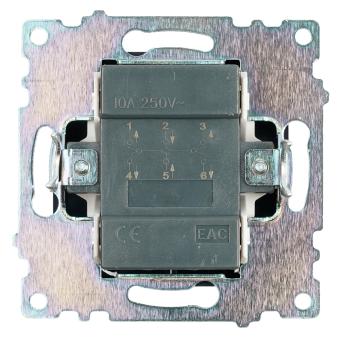 Переключатель 2-кл 10А С/У Черный Катрин