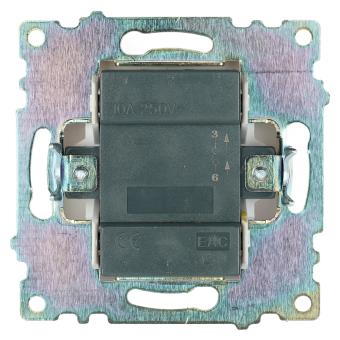 Выключатель 1-кл 10А С/У Белый Катрин