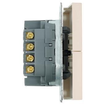 Переключатель 2-кл 10А С/У перекрестный Кашемир Эмили