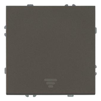 Выключатель 1-кл 10А С/У кнопочный Антрацит Эмили