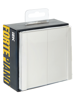 Выключатель 2-кл 10А С/У Белый Forte&Piano