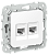 Розетка RJ45+RJ11 кат.5Е UTP С/У Белый FLITE