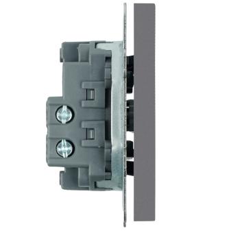 Выключатель 1-кл 10А С/У кнопочный Платиново-серый Эмили