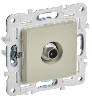 Розетка TV антенна С/У оконечная Бежевый Skandy