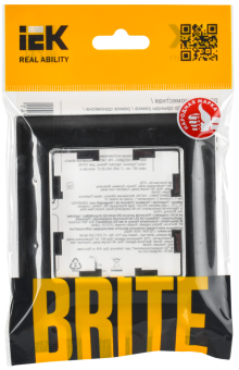 Рамка 1-я Хром/Черный Brite