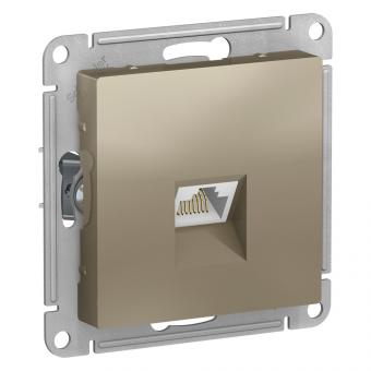 Розетка RJ45 кат.5Е С/У Шампань AtlasDesign