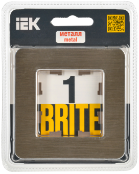 Рамка 1-я Металл Шампань RE AL Brite