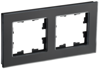 Рамка 2-я Стекло Черный матовый Brite