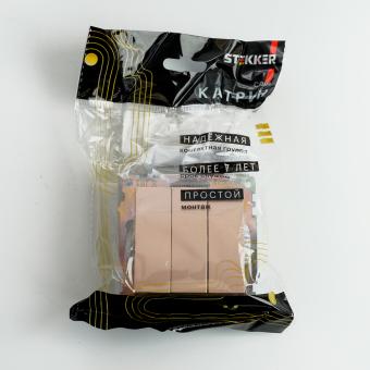 Выключатель 3-кл 10А С/У Шампань Катрин