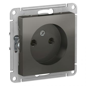 Розетка 1-м 16А С/У Сталь AtlasDesign