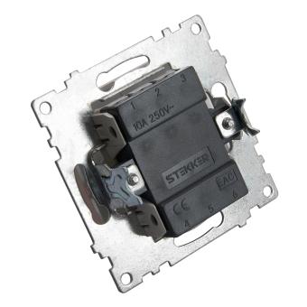 Переключатель1-кл 10А С/У Шампань Катрин