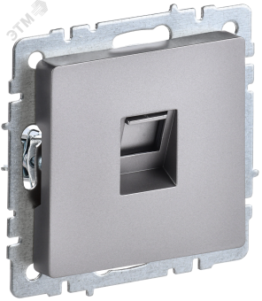 Розетка RJ45 кат.5Е С/У Сталь Brite