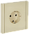 Розетка 1-м 16А С/У З/К со шторками винтовое крепление Ваниль Forte&Piano