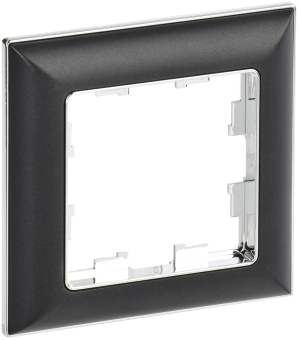 Рамка 1-я Хром/Черный Brite