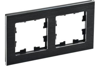 Рамка 2-я Металл Черный Brite