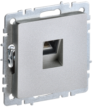 Розетка RJ45 кат.6 С/У Алюминий Brite