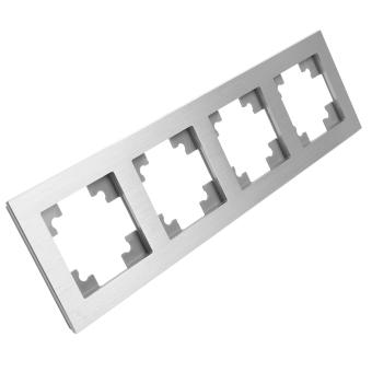 Рамка 4-я металл Серебро Катрин