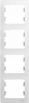 Рамка 4-я вертикальная Белый Glossa