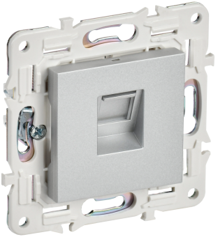 Розетка RJ45 кат.6 С/У Серебряный Skandy