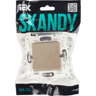 Переключатель 1-кл 10А С/У перекрестный Шампань Skandy