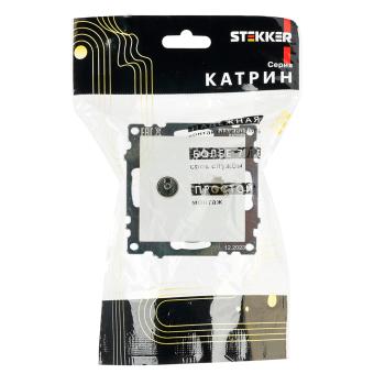 Розетка TV антенна + RJ45 С/У Белый Катрин