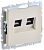 Розетка RJ45+RJ45 кат.6 С/У Бежевый Brite