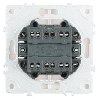 Переключатель 2-кл 10А С/У Белый фарфор Эмили