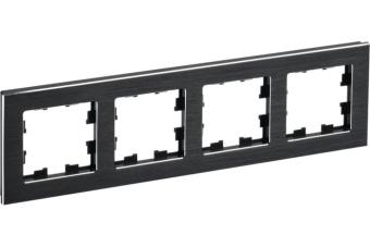 Рамка 4-я Металл Черный Brite