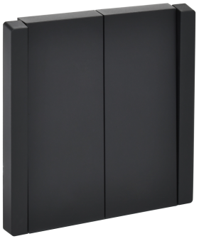 Переключатель 2-кл 10А C/У проходной Черный Forte&Piano