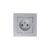 Розетка 1-м 16А С/У Алюминий AtlasDesign