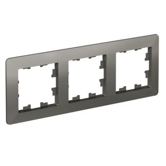 Рамка 3-я, Сталь/дымчатый черный AtlasDesign Air Systeme Electric