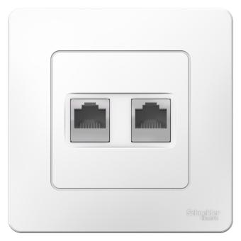 Розетка RJ45+RJ45 кат.5Е С/У Белый Blanca