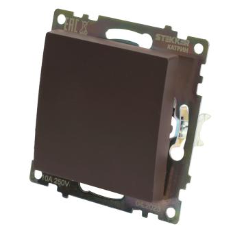 Переключатель 1-кл 10А С/У перекрестный Шоколад Катрин