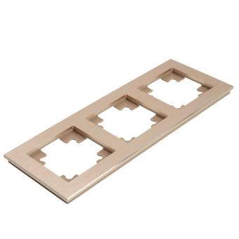 Рамка 3-я металл Шампань Катрин