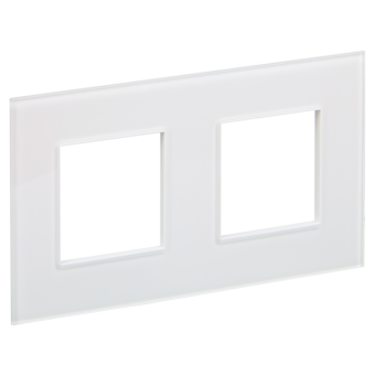 Рамка 2-я Стекло Арктический белый Skandy