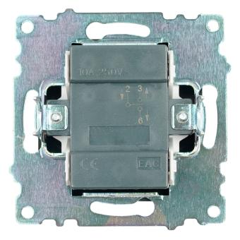 Выключатель 1-кл 10А С/У Черный Катрин