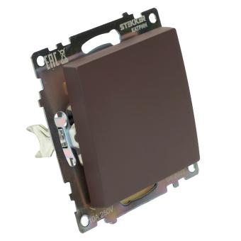 Переключатель 1-кл 10А С/У перекрестный Шоколад Катрин