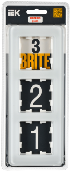 Рамка 3-я Стекло Белый Brite