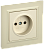 Розетка 1-м 10А С/У в сборе Бежевый Brite